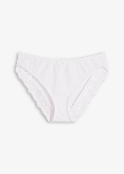 Figi z delikatną koronką. Czarne figi bonprix, bez wzorów, z koronki. Za 14.99 zł.