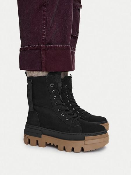 G-Star Raw Trzewiki CEO-WI16-PATTRICK-01 Czarny. Czarne botki G-Star, bez wzorów, z nubiku, bez obcasa, na płaskiej podeszwie, bez zapięcia. Za 399.99 zł.