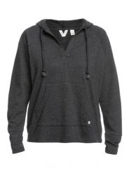 Bluza z kapturem ROXY DESTINATION SURF Czarna Damska. Szare bluzy Roxy, l, bez wzorów, z bawełny, z kapturem. Za 269.35 zł.