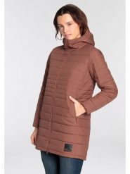 Jack Wolfskin Płaszcz pikowany "Lubeena" w kolorze jasnobrązowym rozmiar: 48. Brązowe płaszcze Jack Wolfskin, bez wzorów, z materiału, bez kaptura. Za 397.17 zł.