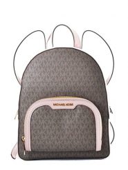 Michael Kors Skórzany plecak w kolorze czarno-jasnoróżowym - 23 x 30 x 10 cm rozmiar: onesize. Różowe plecaki Michael Kors, bez wzorów, z materiału. Za 652.99 zł.