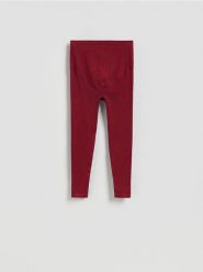 Bezszwowe legginsy - bordowy. Czerwone legginsy Reserved, l, bez wzorów, z dzianiny. Za 89.99 zł.