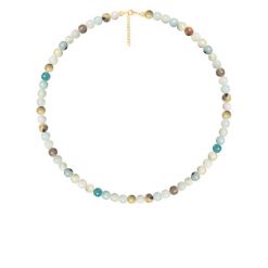 Naszyjnik z kamieni trolleit pozłacany. Zielone naszyjniki Lilou, pozłacane. Za 139.00 zł.