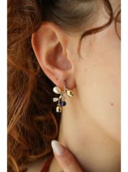 Pierres delicates Pozłacane kolczyki z ametystem i kocim okiem rozmiar: onesize. Niebieskie kolczyki Pierres delicates, z ametystem, pozłacane. Za 56.99 zł.