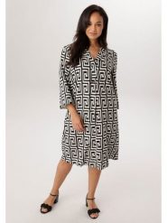 Aniston Sukienka w kolorze czarno-białym rozmiar: 50. Białe sukienki Aniston, bez wzorów, z wiskozy, bez kołnierzyka, bez ramiączek, midi. Za 217.99 zł.