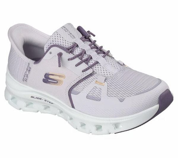 Buty SKECHERS GLIDE STEP PRO Fioletowy. Fioletowe trekkingi Skechers, z materiału, trekkingowe. Za 322.99 zł.