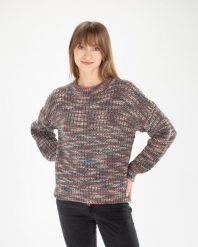Wielobarwny sweter z wełną. Swetry Unisono, s, bez wzorów, z dzianiny, bez ramiączek. Za 249.00 zł.