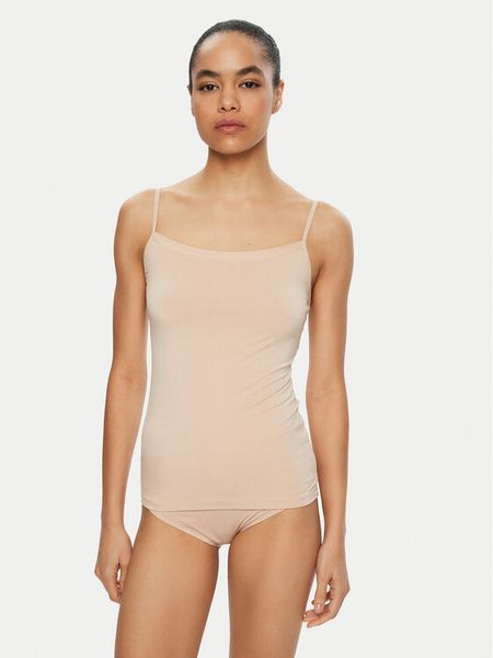 Triumph Top Sense Of Modal 10224795 Beżowy Slim Fit. Brązowe topy Triumph, xl, bez wzorów, z syntetyku, bez kołnierzyka, bez ramiączek. Za 59.99 zł.