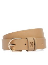 Tommy Hilfiger Pasek Essential Effortless 2.5 Go AW0AW16836 Beżowy. Brązowe paski TOMMY HILFIGER, bez wzorów, ze skóry. Za 209.99 zł.