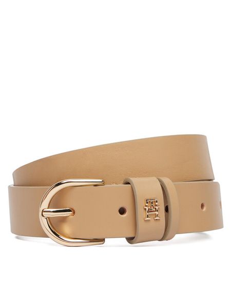 Tommy Hilfiger Pasek Essential Effortless 2.5 Go AW0AW16836 Beżowy. Brązowe paski TOMMY HILFIGER, bez wzorów, ze skóry. Za 178.99 zł.
