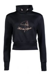 Bluza damska z kapturem HKM Equestrian Rosegold Style. Czarne bluzy HKM, xl, bez wzorów, z materiału, z kapturem. Za 236.50 zł.