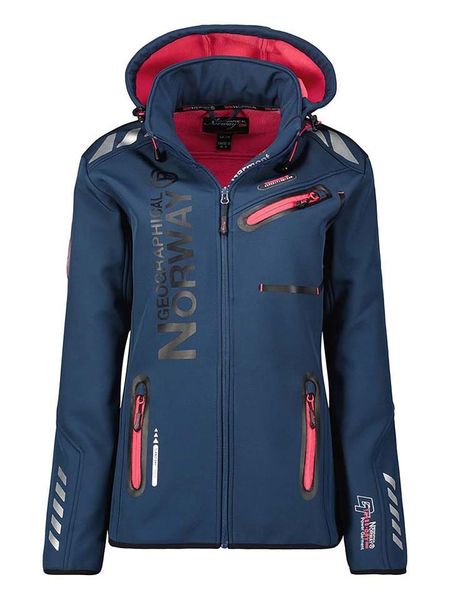 Geographical Norway Kurtka softshellowa "Assor" w kolorze granatowym rozmiar: XL. Niebieskie kurtki sportowe Geographical Norway, xl, bez wzorów, bez kaptura, outdoorowe. Za 187.96 zł.