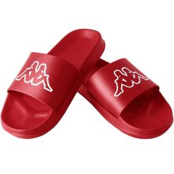 Klapki basenowe Kappa Krus. Czerwone klapki Kappa, bez wzorów, bez obcasa. Za 158.00 zł.
