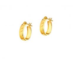 Złote kolczyki - koła, 13 mm. Żółte kolczyki Apart, złote. Za 849.00 zł.