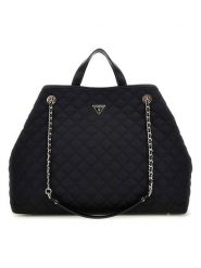 Guess Torebka w kolorze czarnym - 40 x 30 x 18 cm rozmiar: onesize. Czarne torby na ramię Guess, z aplikacjami, z materiału, na ramię, pikowane, bez dodatków. Za 469.99 zł.