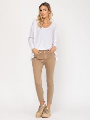 Tantra Sweter w kolorze białym rozmiar: onesize. Białe swetry Tantra, bez wzorów, z wełny, bez ramiączek. Za 113.63 zł.