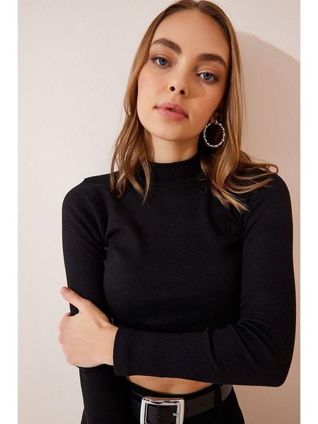 Happiness Istanbul Koszulka w kolorze czarnym rozmiar: S/M. Czarne bluzki Happiness Istanbul, m, bez wzorów, bez kołnierzyka, bez ramiączek. Za 34.99 zł.