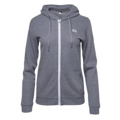 Bluza Damska Akrama Z Pełnym Zamkiem Błyskawicznym. Białe bluzy sportowe IQ, bez wzorów, bez kaptura. Za 189.99 zł.