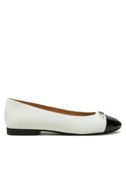 MICHAEL Michael Kors Baleriny Rebecca Flex Ballet 40F4RBFP1L Biały. Białe baleriny MICHAEL Michael Kors, bez wzorów, ze skóry, bez obcasa. Za 439.99 zł.