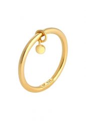 Elli Damski pierścionek okrągła płytka Basic Minimal srebro 925 Sterling Silver Pierścionki 1 ct. Szare pierścionki Elli, srebrne. Za 248.99 zł.