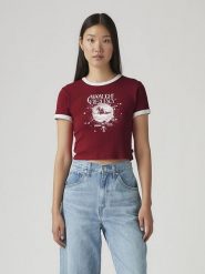 Levi's Koszulka w kolorze bordowym rozmiar: S. Czerwone bluzki Levi's®, s, bez wzorów, z bawełny, bez kołnierzyka, bez ramiączek. Za 64.95 zł.
