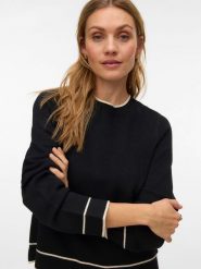 Vero Moda Sweter w kolorze czarnym rozmiar: S. Czarne swetry Vero Moda, s, bez wzorów, z materiału, bez ramiączek. Za 100.99 zł.