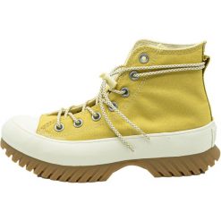 Buty do chodzenia damskie Converse A03500C. Brązowe obuwie sportowe Converse, z materiału, za kostkę, bez zapięcia, trekkingowe. Za 426.25 zł.