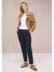 Street One Spodnie chino w kolorze granatowym rozmiar: W42/L28. Niebieskie spodnie materiałowe Street One, na imprezę, l, bez wzorów. Za 184.89 zł.