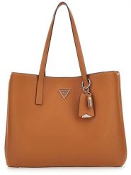 Guess Torebka w kolorze jasnobrązowym - 37 x 29 x 11 cm rozmiar: onesize. Brązowe torby na ramię Guess, z aplikacjami, z materiału, na ramię, bez dodatków. Za 528.45 zł.