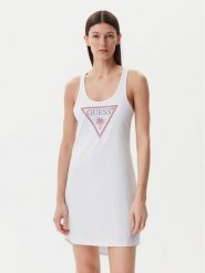 Guess Sukienka letnia E5GP01 I3Z14 Biały Regular Fit. Białe sukienki Guess, na lato, xs, z aplikacjami, z bawełny, bez kołnierzyka, bez ramiączek. Za 129.99 zł.