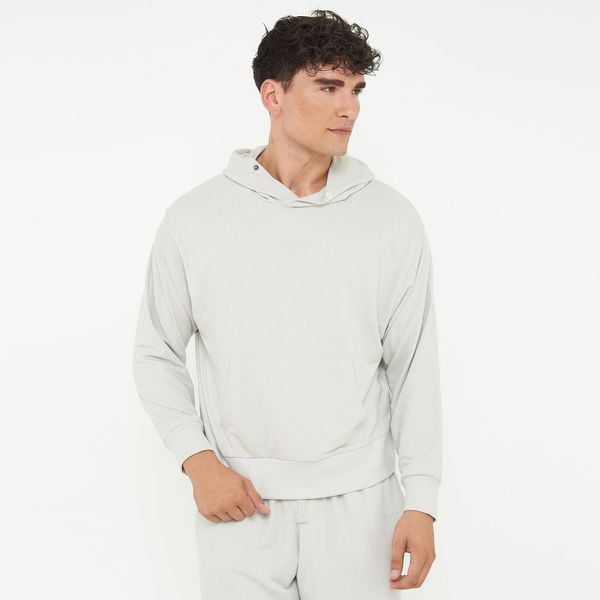 Szara Bluza Unisex z Kapturem F BOXY. Szare bluzy LEGEA, xl, bez wzorów, z bawełny, z kapturem. Za 89.90 zł.