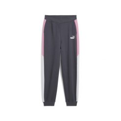 Młodzieżowe spodnie dresowe PUMA POWER PUMA Galactic Gray. Szara spodnie dresowe Puma, l, bez wzorów, z dresówki. Za 132.99 zł.