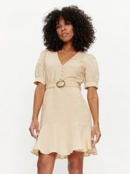 TWINSET Sukienka letnia 241TP2521 Beżowy Regular Fit. Brązowe sukienki Twinset, na lato, bez wzorów, z lyocellu, bez kołnierzyka, bez ramiączek. Za 759.99 zł.