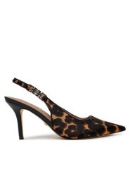 Guess Szpilki FLTNSH LEP05 Brązowy. Brązowe szpilki Guess, z aplikacjami, ze skóry, bez obcasa, na szpilce, bez zapięcia. Za 469.99 zł.
