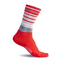 Skarpety Rowerowe dla dorosłych unisex LUXA Dynamic. Czerwone skarpety LUXA, bez wzorów, z elastanu. Za 69.00 zł.