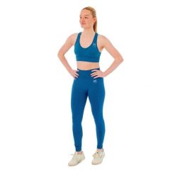 Damski zestaw sportowy Xtreme - legginsy sportowe + top sportowy - Niebieski. Niebieskie legginsy XTREME SOCKSWEAR, m, bez wzorów, z materiału, z podwyższonym stanem, na fitness i siłownię. Za 190.74 zł.