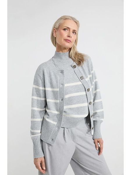 Josephine & Co Kardigan w kolorze jasnoszaro-białym rozmiar: S. Białe kardigany Josephine & Co, s, bez wzorów, z kaszmiru. Za 135.49 zł.