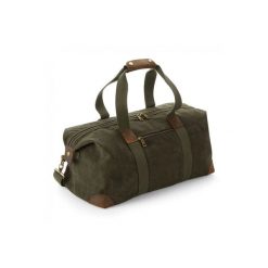 Torba podróżna z woskowanego płótna Heritage Quadra. Zielone torby na ramię QUADRA, bez wzorów, z bawełny, vintage, na ramię, bez dodatków. Za 242.10 zł.