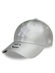 New Era Czapka z daszkiem New York Yankees Met Denim 9Forty 60595374 Srebrny. Szare czapki New Era, bez wzorów, z bawełny. Za 129.99 zł.