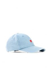 Czapka z daszkiem z czystej bawełny. Niebieskie czapki bonprix, bez wzorów, z bawełny, eleganckie. Za 57.99 zł.