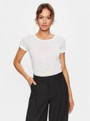 Sisley T-Shirt 3FD4L11A2 Biały Regular Fit. Białe t-shirty Sisley, l, bez wzorów, z bawełny, bez kołnierzyka, bez ramiączek. Za 79.99 zł.