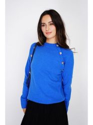 C& Jo Sweter w kolorze niebieskim rozmiar: 36. Niebieskie swetry C& Jo, bez wzorów, z kaszmiru, bez ramiączek. Za 152.99 zł.