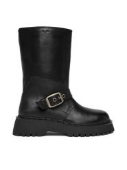 G-Star Raw Botki EO-BAHAR Czarny. Czarne botki G-Star Raw, bez wzorów, ze skóry, bez obcasa, na płaskiej podeszwie, bez zapięcia. Za 479.99 zł.