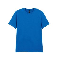 Bawełniana Koszulka Unisex Dla Dorosłych W Miękkim Stylu. Niebieskie bluzki GILDAN, xl, bez wzorów, z bawełny, sportowe, bez kołnierzyka, bez ramiączek. Za 37.99 zł.