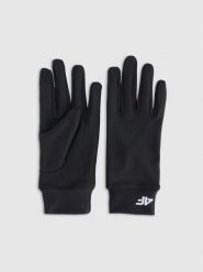 4F Rękawiczki dzianinowe Touch Screen uniseks - czarne S. Czarne rękawiczki 4f, bez wzorów, z dzianiny. Za 59.99 zł.