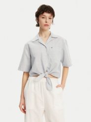 Tommy Jeans Koszula DW0DW20286 Niebieski Regular Fit. Niebieskie koszule Tommy Jeans, xl, bez wzorów, z bawełny, bez kołnierzyka, bez ramiączek. Za 209.99 zł.