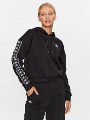 Kappa Bluza 313024 Czarny Regular Fit. Czarne bluzy Kappa, m, bez wzorów, z bawełny, bez kaptura. Za 219.99 zł.