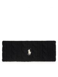 Polo Ralph Lauren Opaska 455981426001 Czarny. Czarne rękawiczki Polo Ralph Lauren, bez wzorów, z materiału. Za 659.99 zł.