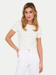 ONLY T-Shirt Fenja 15347986 Biały Slim Fit. Białe t-shirty Only, s, bez wzorów, z bawełny, bez kołnierzyka, bez ramiączek. Za 59.99 zł.