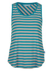 Finside Top "Meri" w kolorze beżowo-turkusowym rozmiar: 42. Brązowe topy Finside, bez wzorów, bez kołnierzyka, bez ramiączek. Za 88.64 zł.